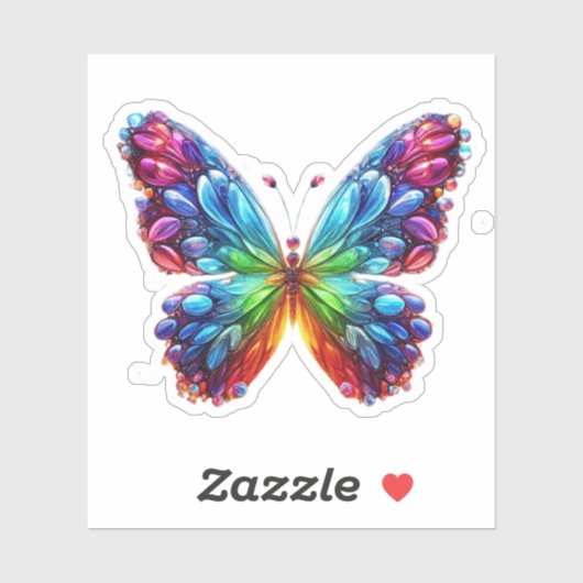 Mooie vlinder sticker (Vel)