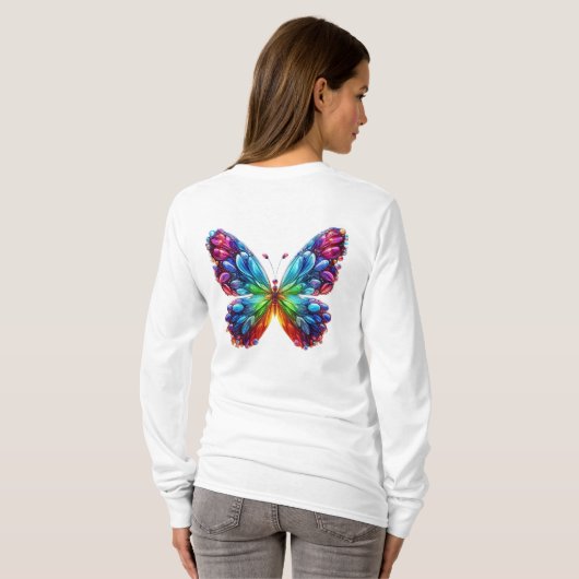 Mooie vlinder t-shirt (Achterkant volledig)