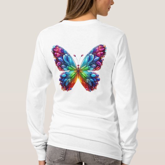 Mooie vlinder t-shirt (Achterkant)