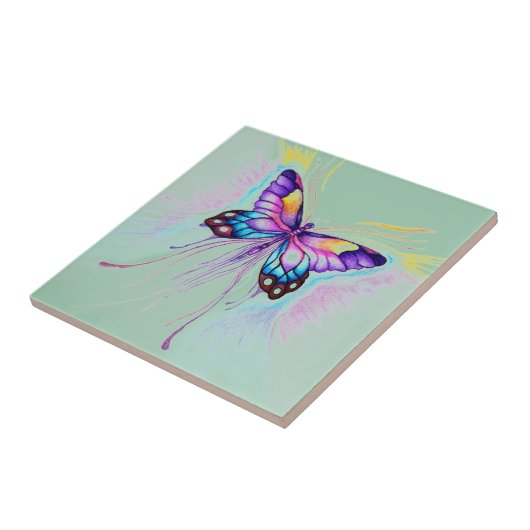 Mooie vlinder tegeltje (Zijkant)