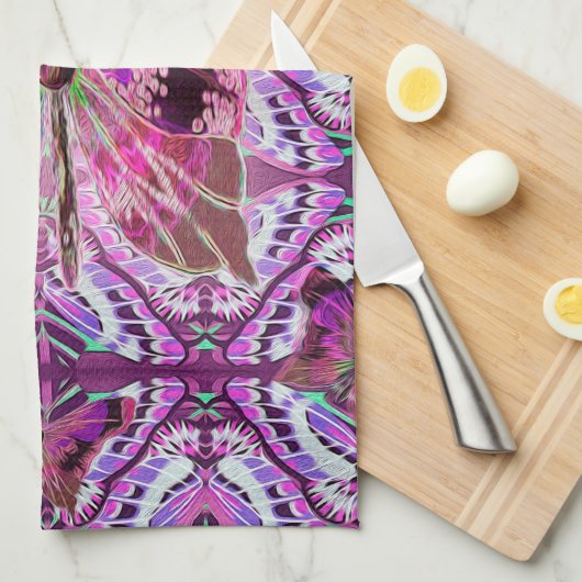 Mooie vlinder theedoek (Quarter Fold)