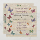 Mooie Vlinder Trouw Uitnodiging (Voorkant / Achterkant)