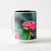 Mooie vlinder tweekleurige koffiemok (Voorkant links)