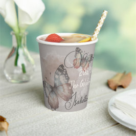 Mooie Vlinder Vrijgezellenfeest Papieren beker