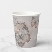 Mooie Vlinder Vrijgezellenfeest Papieren beker (Achterkant)