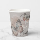 Mooie Vlinder Vrijgezellenfeest Papieren beker (Voorkant)