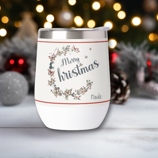 Mooie  vlinder Vrolijk kerstfeest