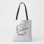 Mooie  vlinder Vrolijk kerstfeest Tote Bag (Voorkant)