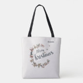 Mooie  vlinder Vrolijk kerstfeest Tote Bag (Achterkant)