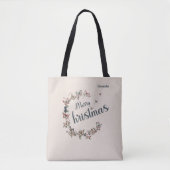 Mooie vlinder Vrolijk kerstfeest Tote Bag (Voorkant)