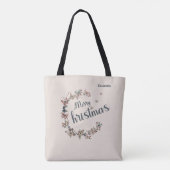 Mooie vlinder Vrolijk kerstfeest Tote Bag (Achterkant)
