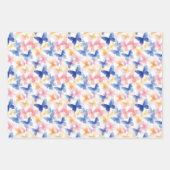 Mooie vlinder Waterverf kleurrijk patroon Inpakpapier Vel (Voorkant 3)