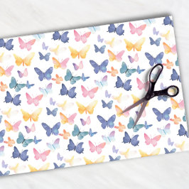 Mooie vlinder Waterverf kleurrijk patroon Tissuepapier