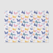 Mooie vlinder Waterverf kleurrijk patroon Tissuepapier (Voorkant)