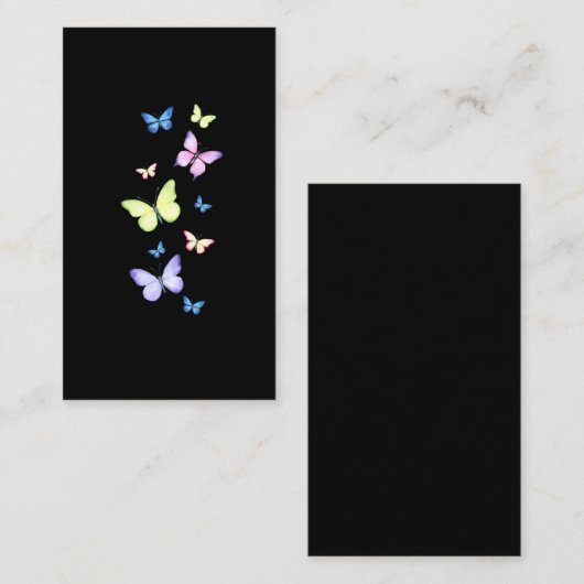 Mooie vlinder Waterverf vlinders Visitekaartje (Voorkant / Achterkant)