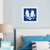 Mooie vlinder zilveren folie folie afdrukken (Insitu (Slaapkamer))