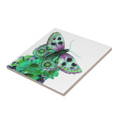 Mooie vlinderbloemige keramische tegel tegeltje (Zijkant)