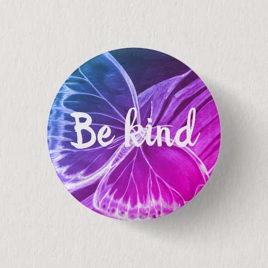 Mooie vlinderButton Ronde Button 3,2 Cm (Voorkant)