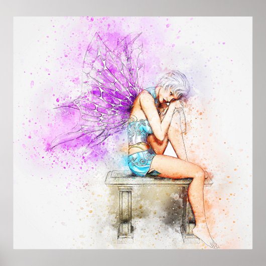 Mooie vlinderkunst poster (Voorkant)