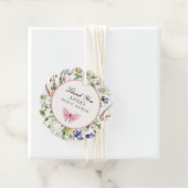Mooie Vlinders Bloemen Bruidsdiner Bedankjes Labels (In situ)