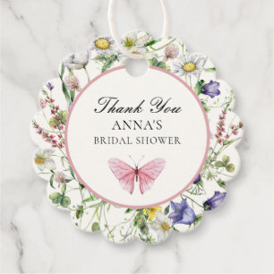Mooie Vlinders Bloemen Bruiloft Bedankjes Labels