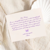 Mooie Vlinders Bloemige Bruidsmeisjes Bruiloft Bedankkaart