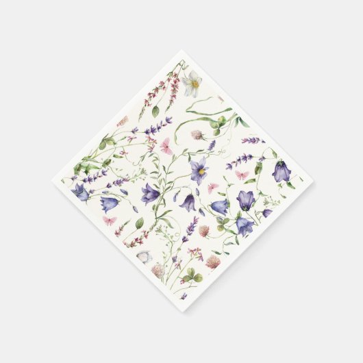Mooie Vlinders Bloemige Bruiloft Feest Servet (Hoek)