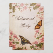 Mooie vlinders &  bloesem pensioen kaart (Voorkant / Achterkant)