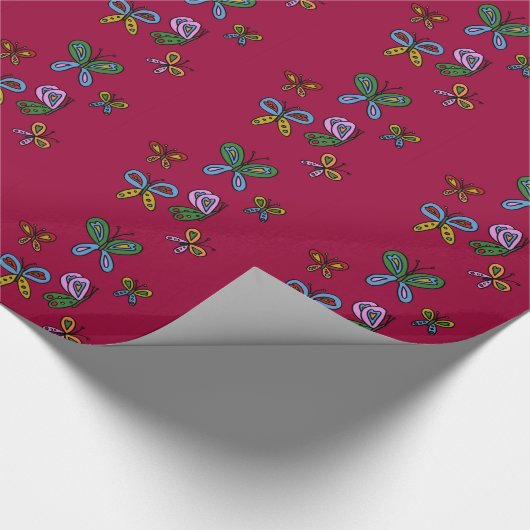 mooie vlinders cadeaupapier (Hoek)