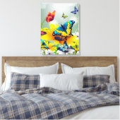 Mooie Vlinders Canvas Print (Insitu (Slaapkamer))