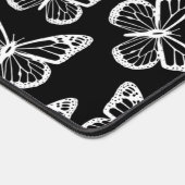 Mooie vlinders Elegant chic patroon Zwart Wit Bureaumat (Hoek)