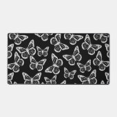 Mooie vlinders Elegant chic patroon Zwart Wit Bureaumat (Voorkant)