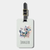 Mooie Vlinders en Bloemen Bagagelabel (Voorkant verticaal)