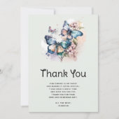 Mooie Vlinders en Bloemen Bedankkaart (Voorkant)