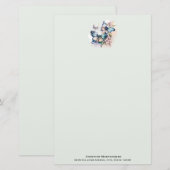 Mooie Vlinders en Bloemen Briefpapier (Voorkant / Achterkant)