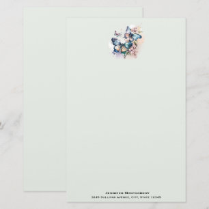 Mooie Vlinders en Bloemen Briefpapier