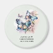 Mooie Vlinders en Bloemen Magneet (Voorkant)