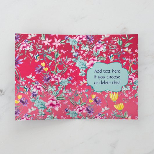 Mooie vlinders en bloemen | MOEDERDAG Kaart (Binnen)