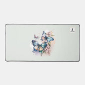 Mooie Vlinders en Bloemen Monogram Bureaumat (Voorkant)