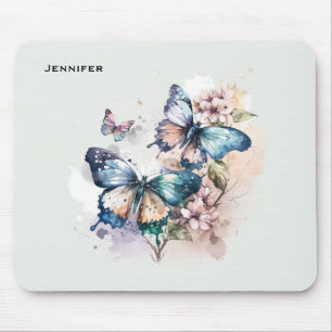 Mooie Vlinders en Bloemen Muismat