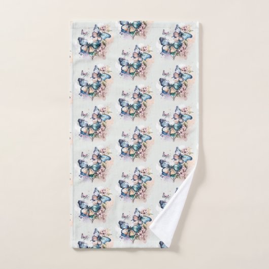 Mooie Vlinders en Bloemen Patroon Bad Handdoek (Handdoek)