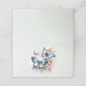 Mooie Vlinders en Bloemen Plaatskaartje (Buitenkant ongevouwen)