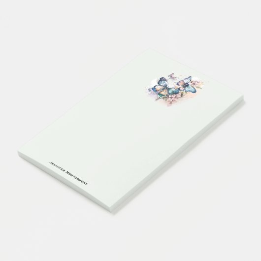 Mooie Vlinders en Bloemen Post-it® Notes (Schuin)