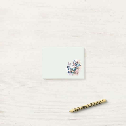 Mooie Vlinders en Bloemen Post-it® Notes (Op bureau)