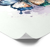 Mooie Vlinders en Bloemen Poster (Hoek)