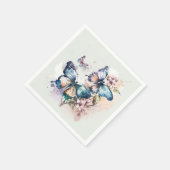 Mooie Vlinders en Bloemen Servet (Hoek)