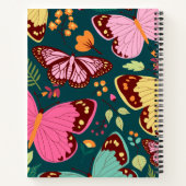 Mooie Vlinders en Bloemen Spiral Notitieboek (Achterkant)