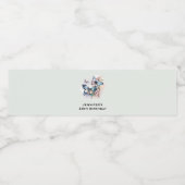 Mooie vlinders en bloemen verjaardag waterfles etiket (Enkel label)