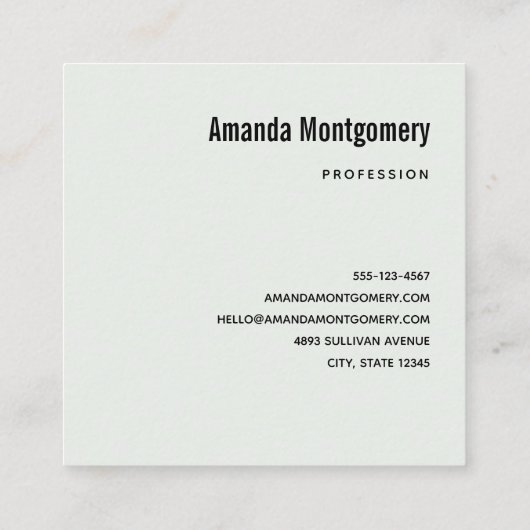 Mooie Vlinders en Bloemen Vierkante Visitekaartje (Achterkant)