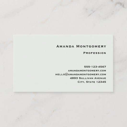 Mooie Vlinders en Bloemen Visitekaartje (Achterkant)